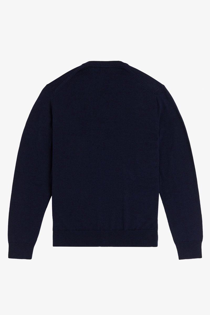 Navy Fred Perry Classic Cardigan Men's Knitwear | PH 1287EBCX